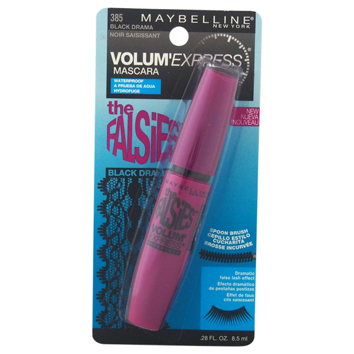 Maybelline New York The Falsies Volum' Express Waterproof Mascara, Black Drama 385, 0.28 Fluid Ounce Beauty & Personal Care MAYBELLINE
