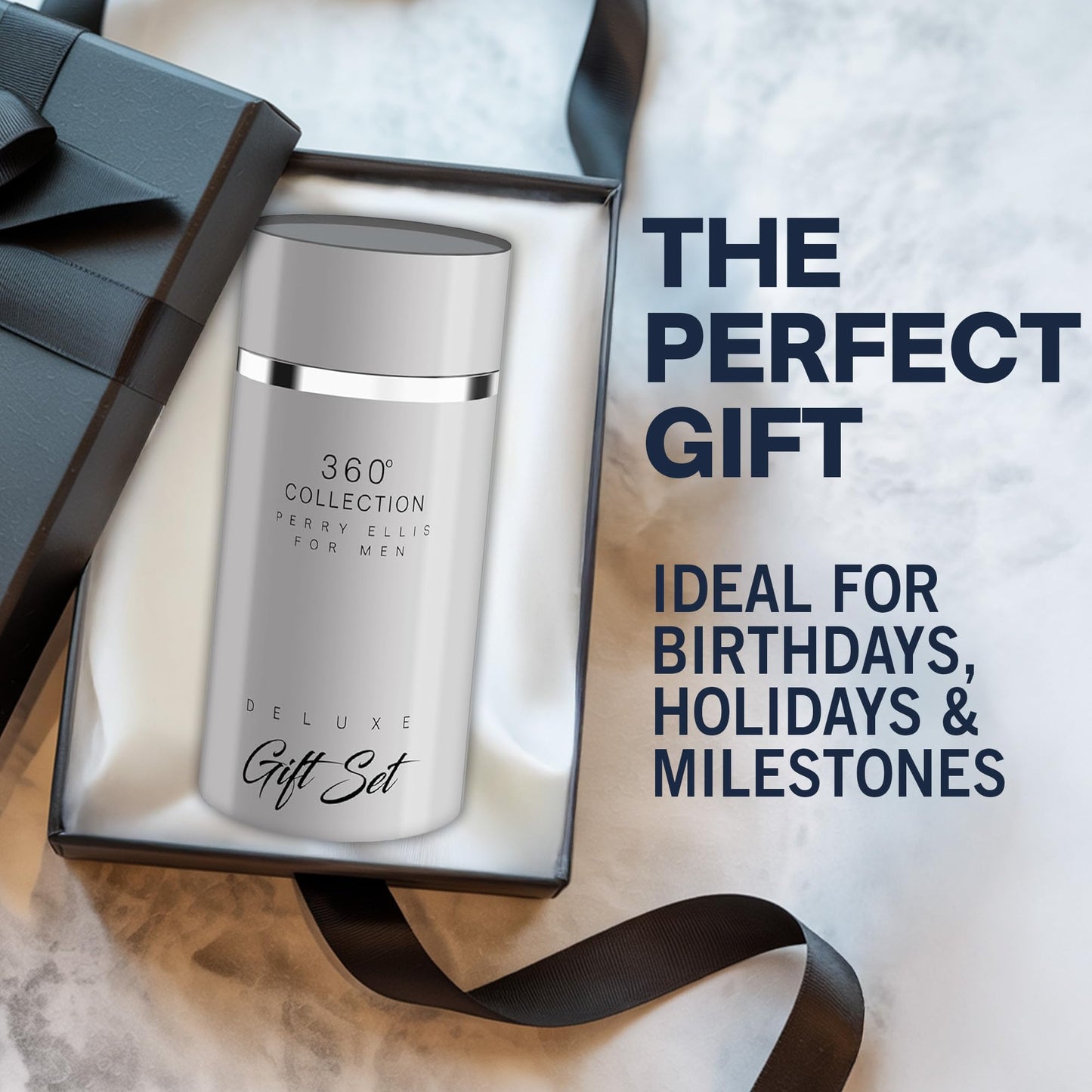 Perry Ellis 360° Collection for Men Gift Set - 3.4 fl oz Eau de Toilette, 3 oz Shower Gel, .25 fl oz EDT mini travel spray Beauty & Personal Care Perry Ellis
