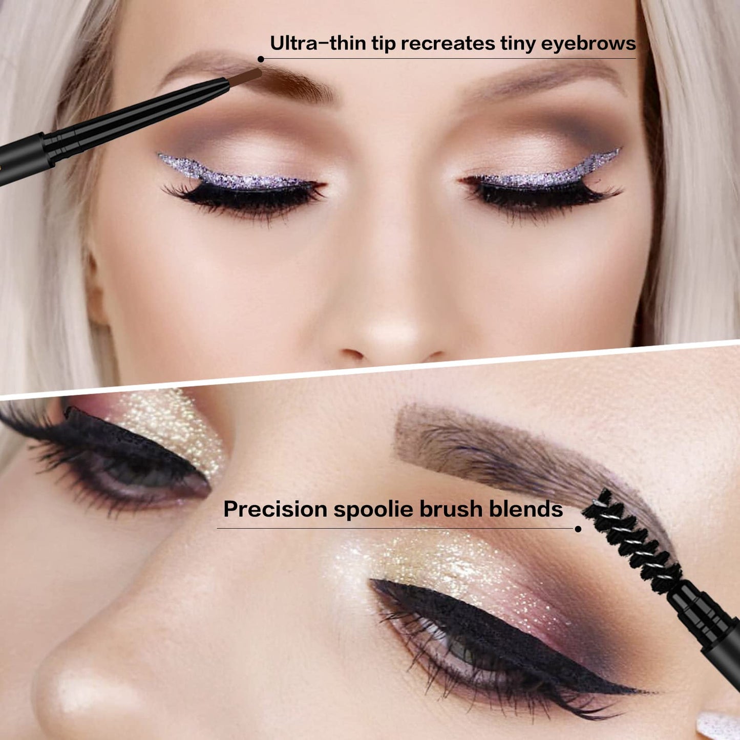 3 Pcs Waterproof Eyebrow Pencil Dark Brown, Premium Eye Brow Pencil Brn with Spoolie Brush, Longwearing for Perfect Brows, Professional, Precision Beauty & Personal Care O'CHEAL