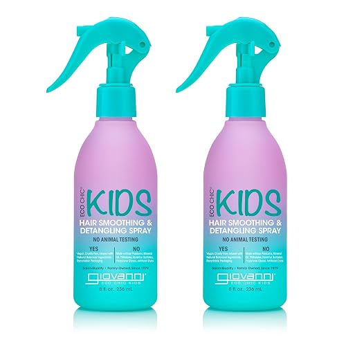 Eco Chic KIDs Hair Smoothing & Detangling Spray - Detangler Spray For Kids, Kids Detangler Spray, Hair Detangler Spray For Kids, Salon Quality Beauty & Personal Care GIOVANNI
