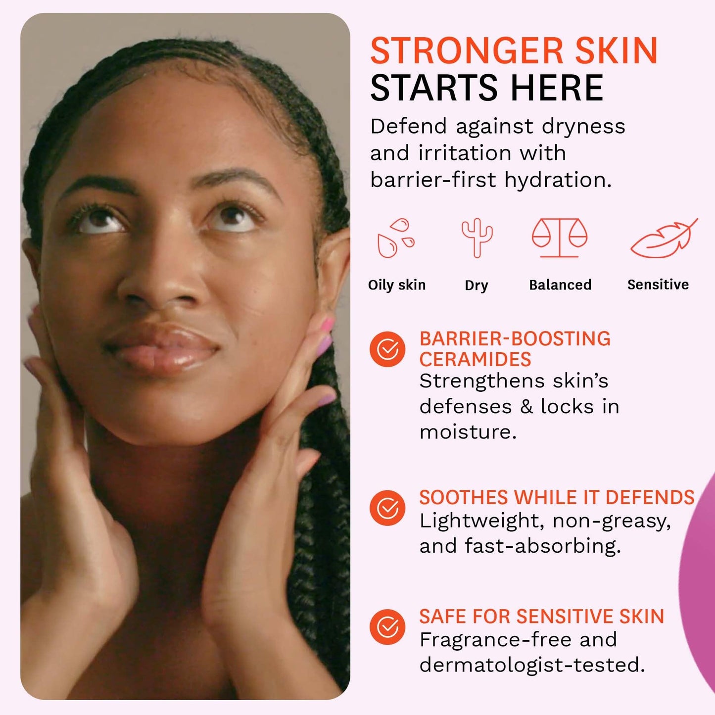 Fig.1 Ceramide Face Moisturizer for Women | Hydrating Daily Facial Moisturizer with Peptides, Hyaluronic Acid & Squalane | Lightweight Beauty & Personal Care Fig.1