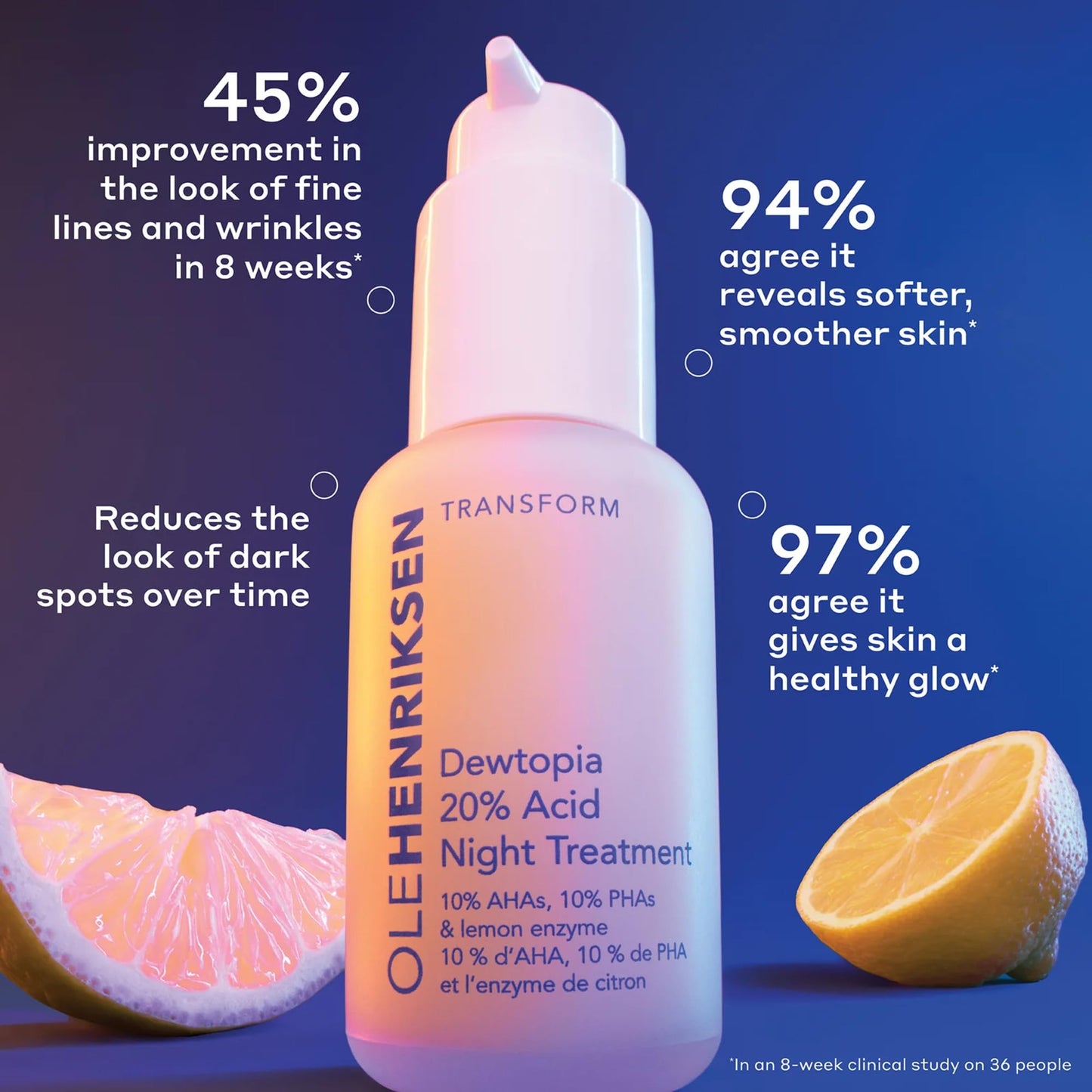 Ole Henriksen Dewtopia 20% Acid Night Treatment, Size Large 50 ml / 1.7 Fl Oz Beauty & Personal Care Ole Henriksen