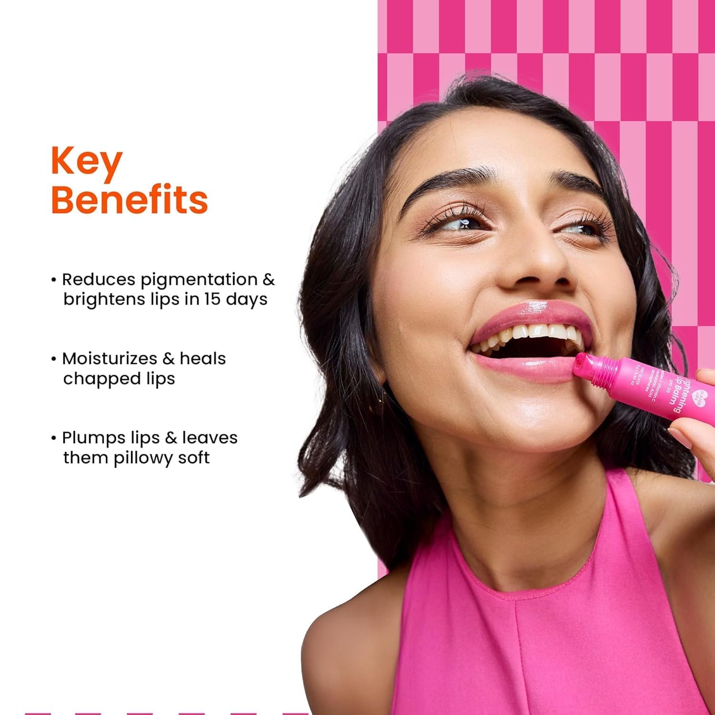Foxtale SPF 30 Brightening Lip Balm for Dark Lips with Peptides & Vitamin C | Brightens | Hydrates | Tinted Lip Balm - Pink Glaze 12gm Beauty & Personal Care FoxTale