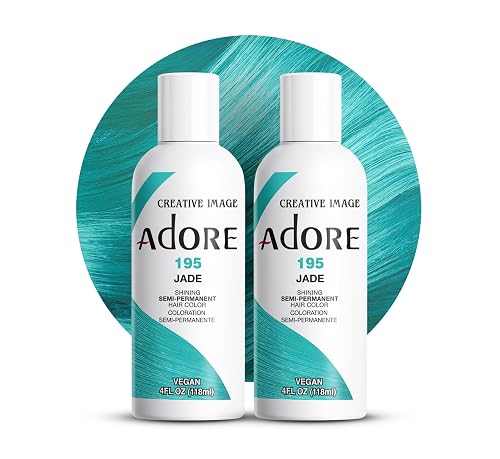 Adore Semi Permanent Hair Color (195 Jade) (2 Pack) | Vegan & Cruelty-Free Green Hair Dye | No Ammonia, No Peroxide, No Alcohol | 4 Fl Oz Beauty & Personal Care Adore