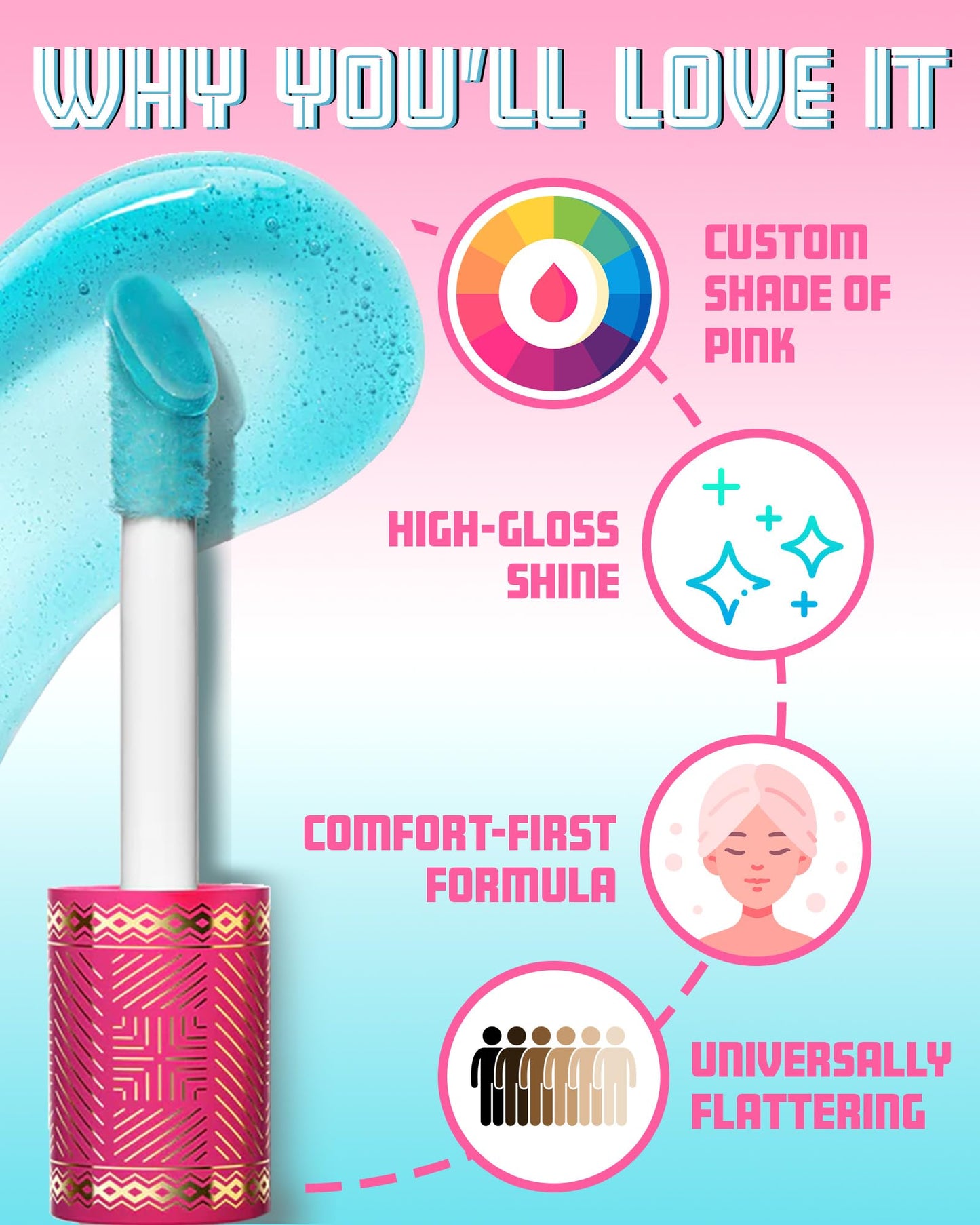 Juvia's Place Magic pH Color Change Lip Gloss - Mood - High-Gloss Shine pH Balance Lip Gloss w/Color Changing Tint, Lightweight Non-Sticky Finish Beauty & Personal Care Juvia's Place