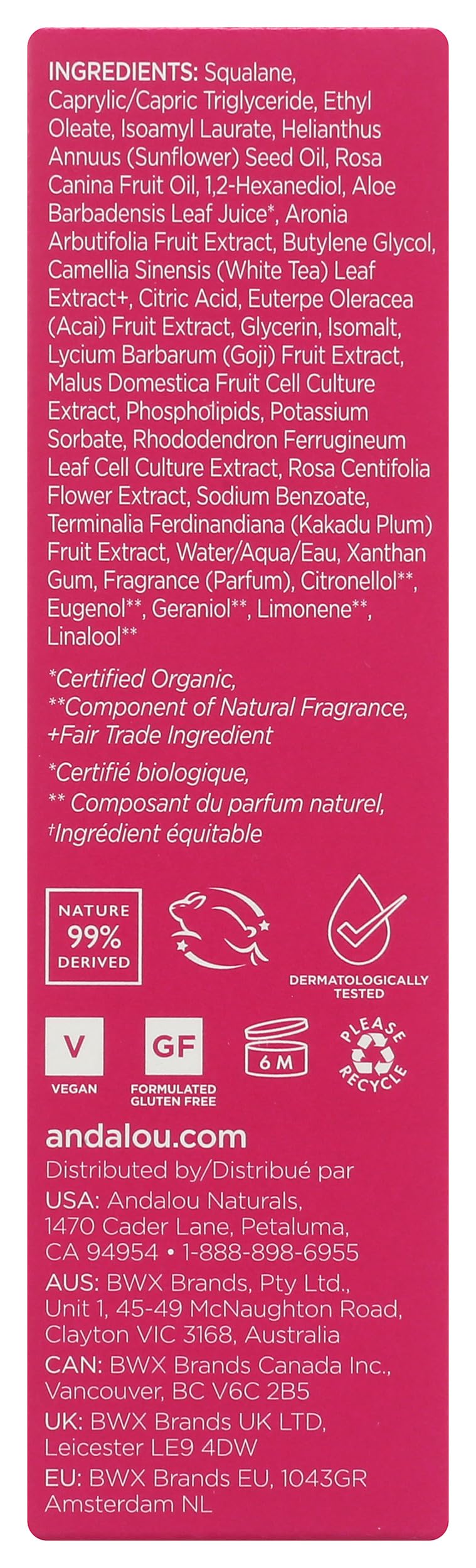Andalou Naturals 1000 ROSES® Soothing Squalane Oil Beauty & Personal Care Andalou Naturals