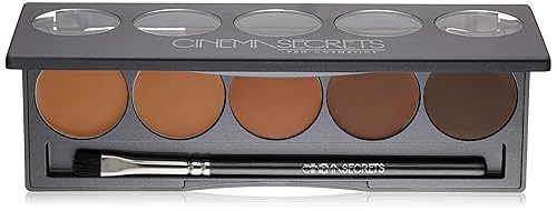 Cinema Secrets Ultimate Foundation 5-in1 Palette - Med-Deep Golden Olive Undertones, Buildable Coverage, Long-Wear Matte Finish, Paraben-Free, Color Beauty & Personal Care CINEMA SECRETS