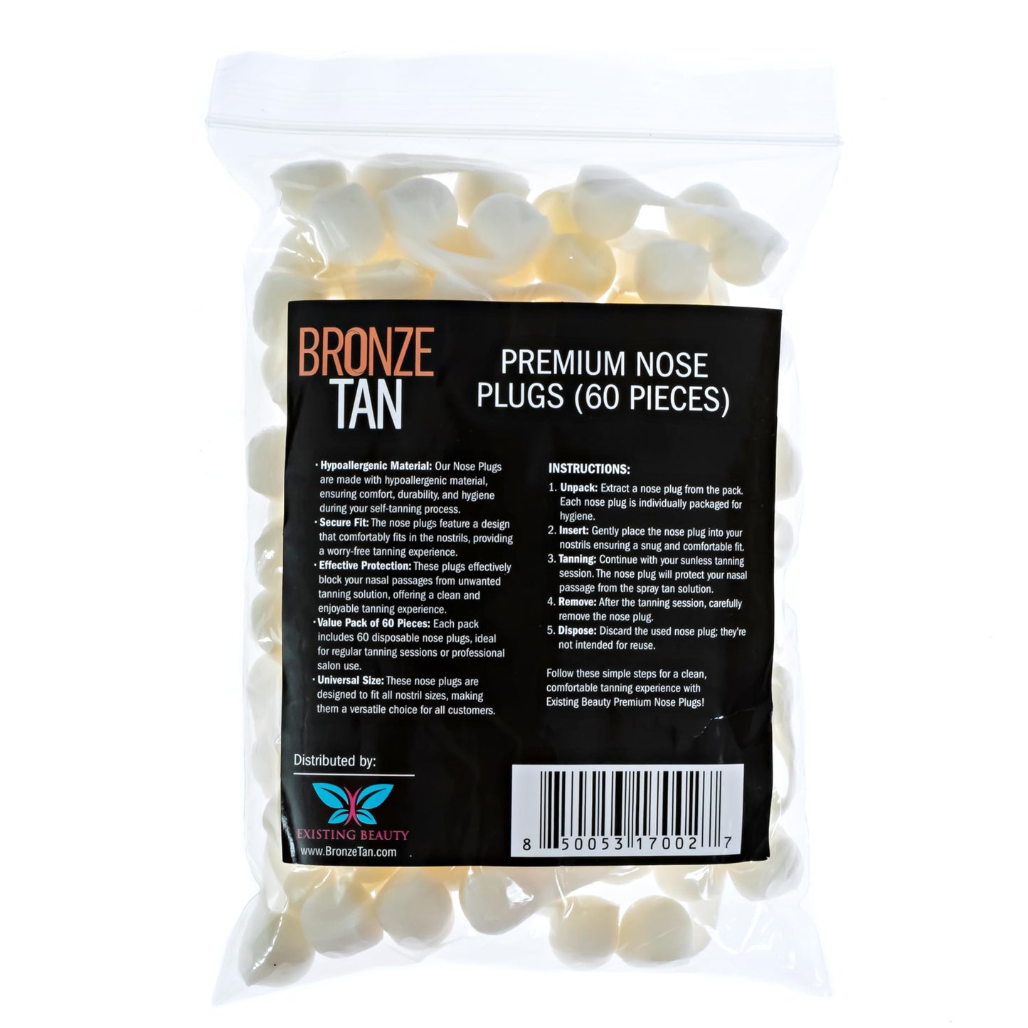 Bronze Tan Disposable Nose Filters for Professional Spray Tan - 60 Pieces, Spray Tanning Supplies - Also Ideal for Allergies & Dust - Spray Tan Nose Beauty & Personal Care Existing Beauty