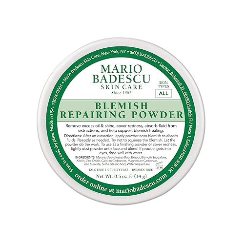 Mario Badescu Blemish Repairing Powder, Accelerate Recovery of Popped Pimples, Reduce Redness, Skin Care Powder for Blemish Concealment and Oil Beauty & Personal Care Mario Badescu