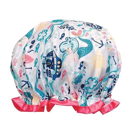 allydrew Reusable Women's Waterproof Shower Caps for Long Hair, Under the Sea Beauty & Personal Care allydrew