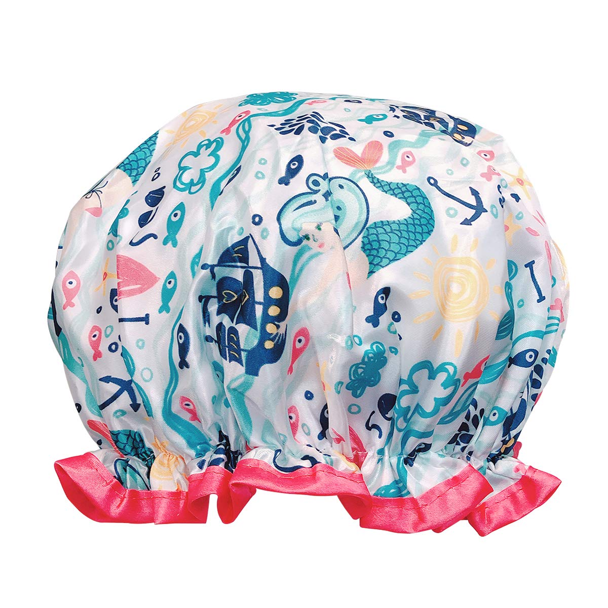 allydrew Reusable Women's Waterproof Shower Caps for Long Hair, Under the Sea Beauty & Personal Care allydrew