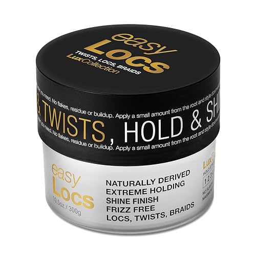 Lux Collection easy Locs for Twists Locs Braids with Castor Oil, Keratin, Biotin, and Olive Oil - Naturally Derived, Extreme Holding, Frizz Free Beauty & Personal Care Lux Collection