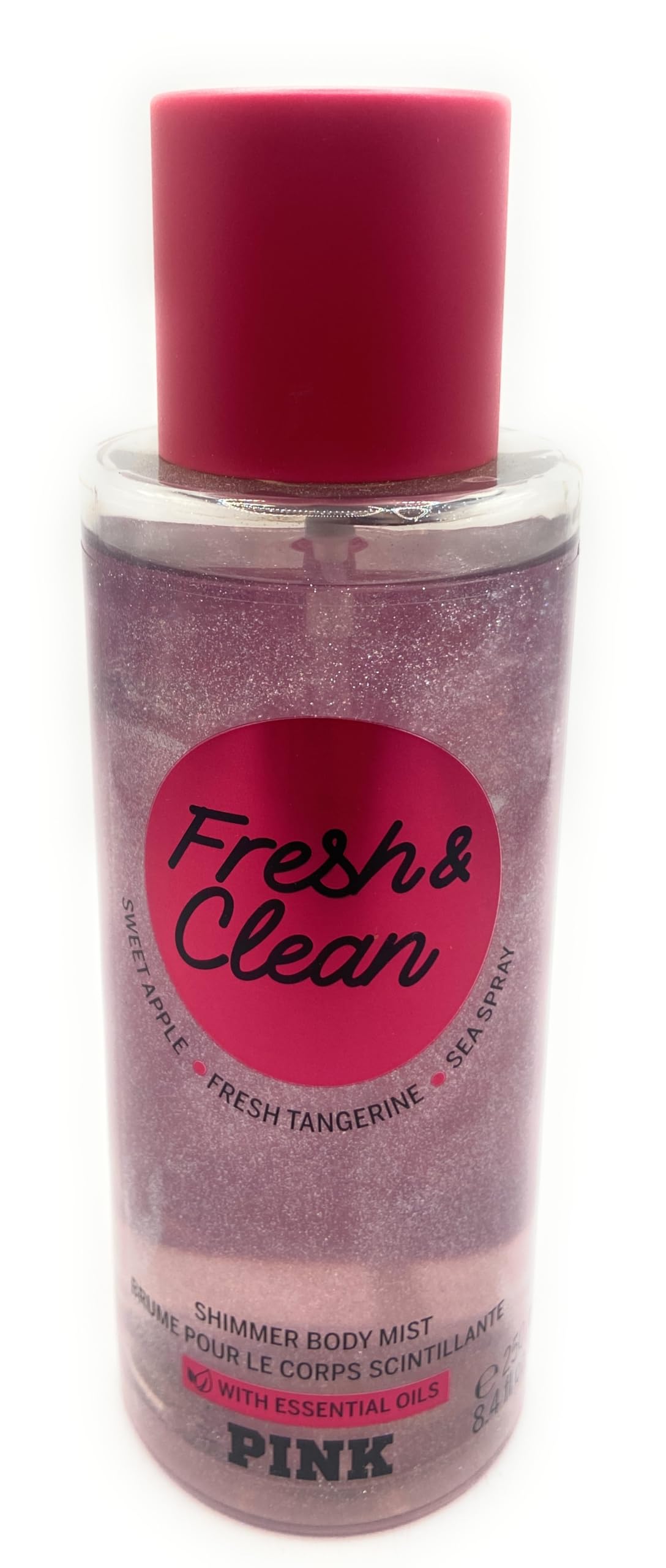 Victoria's Secret Pink Fresh & Clean Shimmer Fragrance Body Mist 8.4 Fluid Ounce Spray