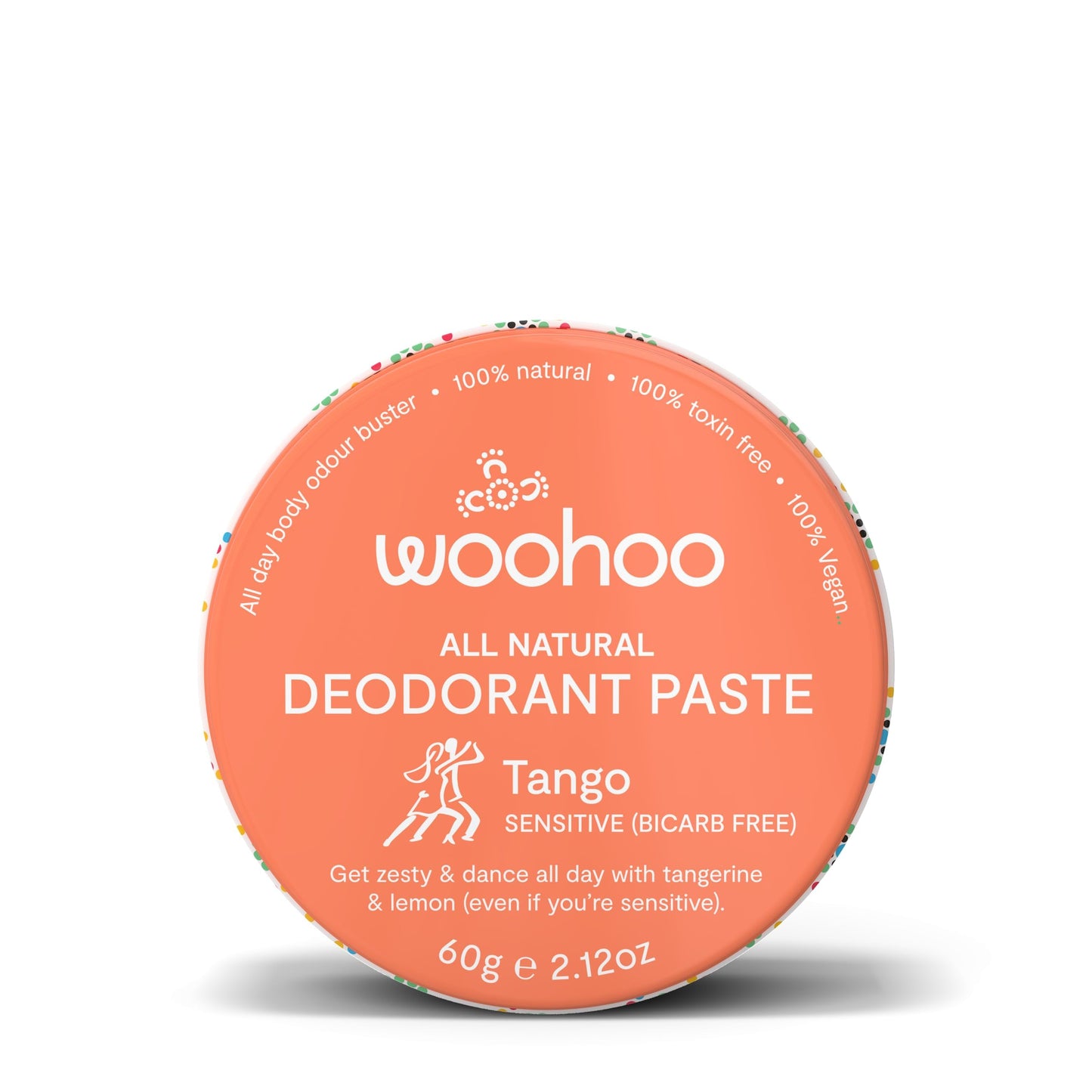 Woohoo! Body All-Natural Deodorant Paste - Tango (Sensitive Bicarb Free - Regular Strength 2.12 oz / 60g Tin) Beauty and Personal Care Woohoo Body