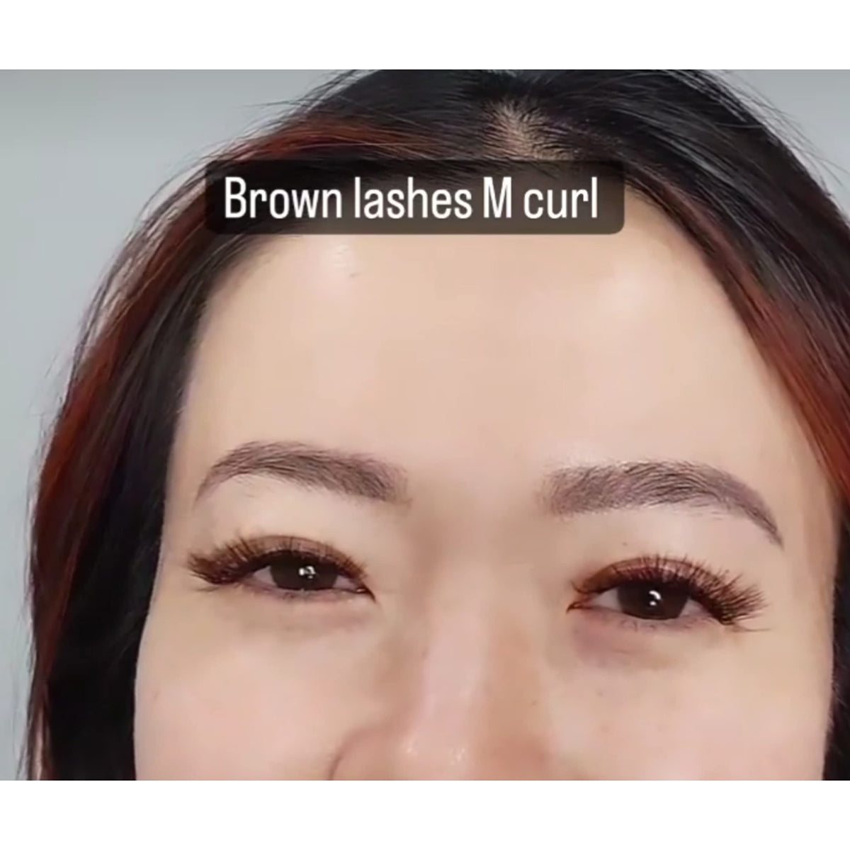 Dark Brown M curl Eyelashes Extension .05 thickness Single Tray (17mm, Dark Brown)