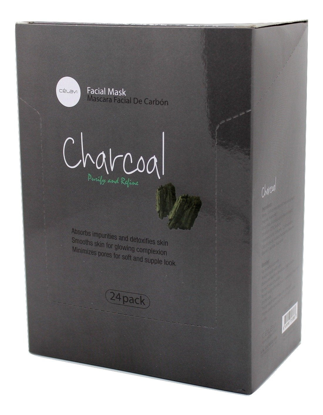 Celavi Essence Facial Mask Paper Sheet Korea Skin Care Moisturizing 24 Pack (Charcoal) Beauty & Personal Care Celavi Cosmetics