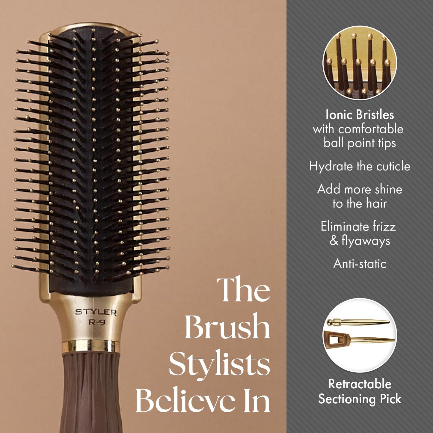 Olivia Garden NanoThermic Ceramic + Ion Styler Hair Brush (Styling) Beauty & Personal Care Olivia Garden