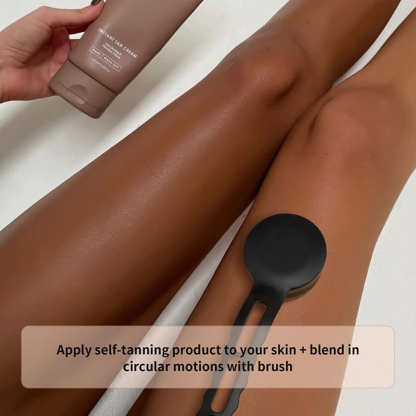 docolor Self Tanner Back Applicator, Plastic Long Handle Back Tanning Applicator Large Body Makeup Brush Vegan & Cruelty Free Self Tanner Brush Beauty and Personal Care docolor