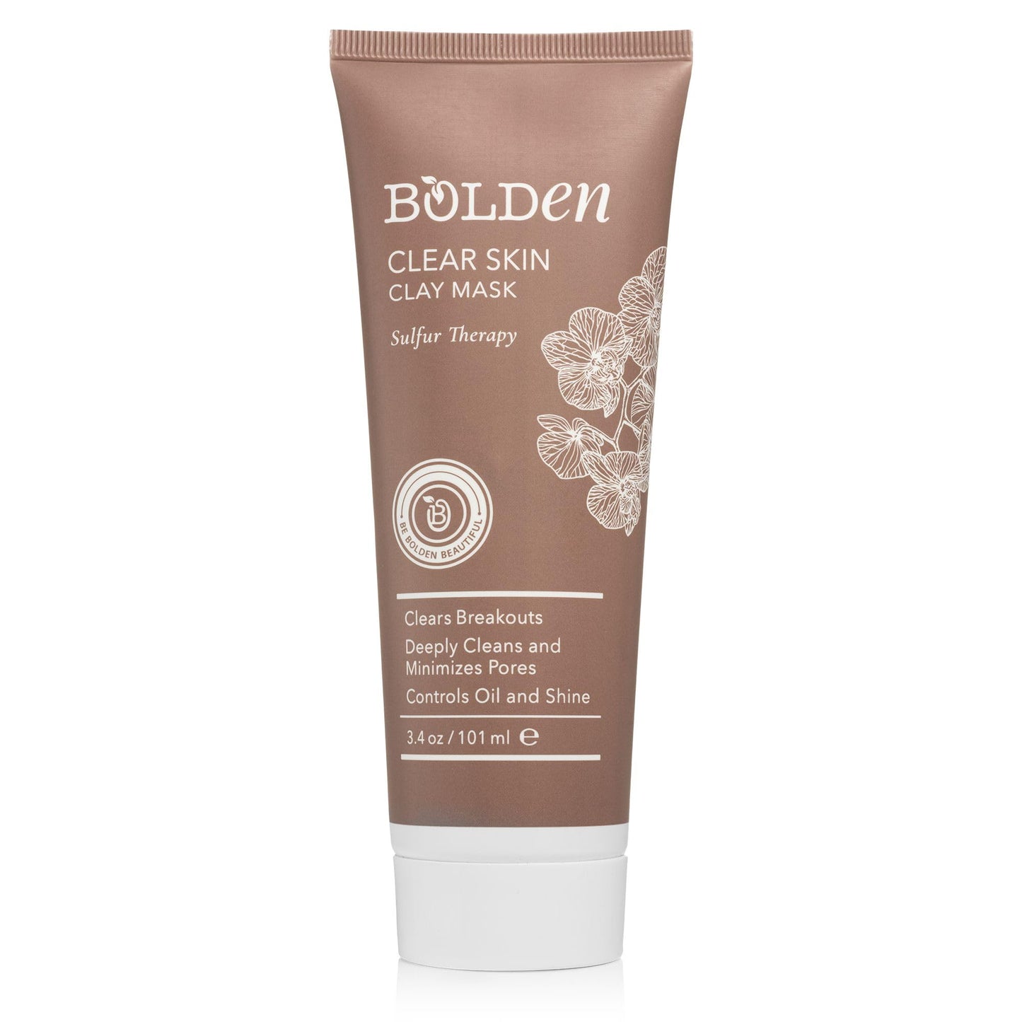 BOLDEN Clear Skin Clay Mask | Made with Sulfur for Deep Pore Cleansing & Preventing Breakouts | Pore Minimizer and Oil Reducer for Sensitive Skin | Beauty & Personal Care BOLDEN