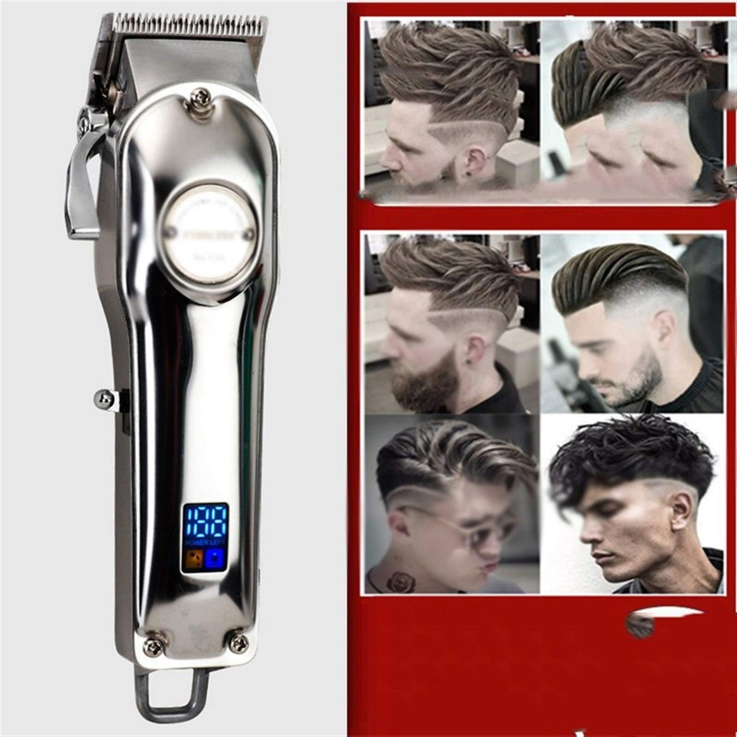 NSUQOA JSEIAJB Professional Hair Cutter Clippers All-Metal Rechargeable Hair Trimmer for Barber Men Electric Beard Shaver Hair Cutting Machine Beauty and Personal Care NSUQOA
