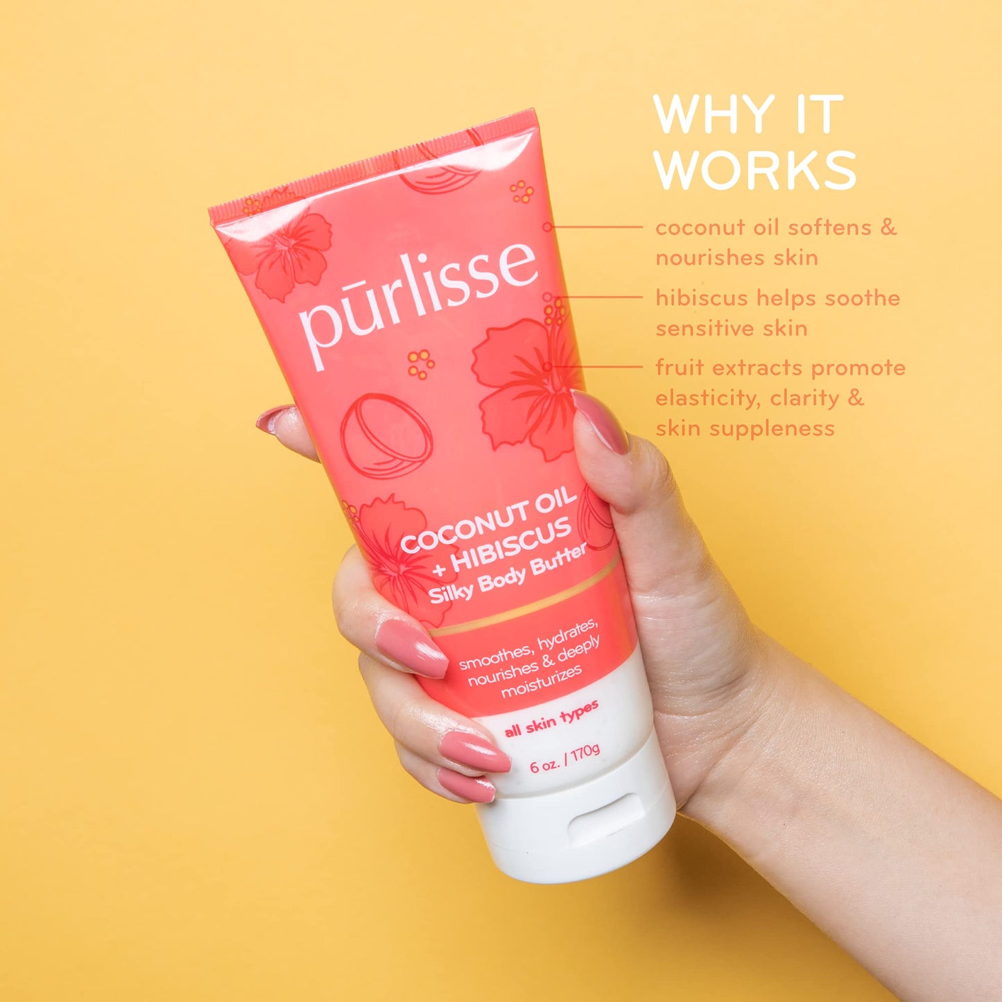 purlisse Coconut Oil Coffee + Hibiscus Body Butter: Cruelty-free & clean, Paraben & Sulfate-free, Nourishes & deeply moisturizes, Hibiscus soothes Beauty & Personal Care p?rlisse