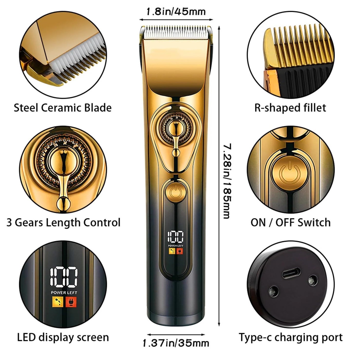 QDKVTNDJZ Hair Clippers for Men, Body Trimmer for Women Bikini Groin Area Electric Rechargeable Cut Shaver Waterproof Beauty and Personal Care QDKVTNDJZ