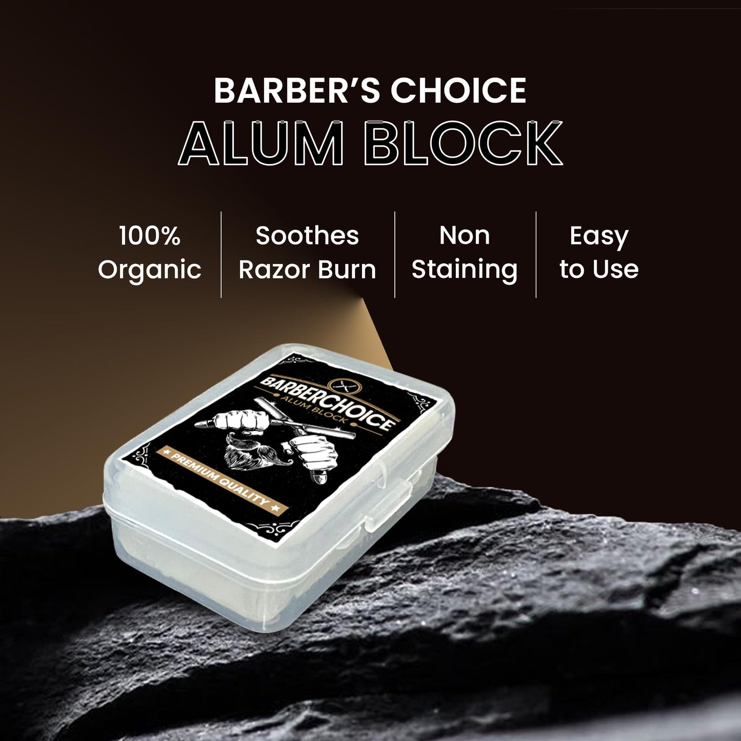 Pacific Pelican Alum Block for Shaving - Premium Quality - Razor Burn Relief & Skin Soothing Aftershave in Durable Plastic Case - Pack of 3 Beauty and Personal Care Pacific Pelican