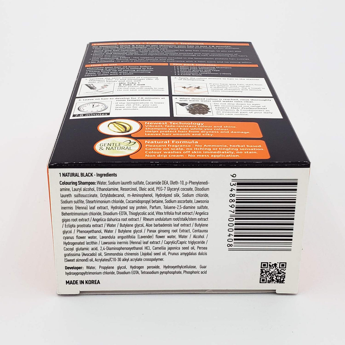 Lover's Hair Salon Colouring Shampoo - #1 Natural Black