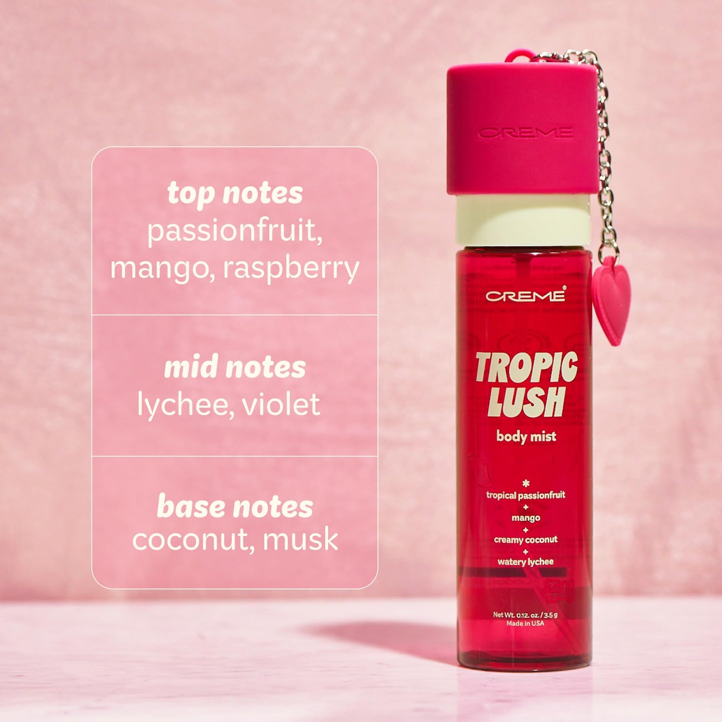 The Crème Shop Body Mist | Body & Hair Perfume for Women, Body Spray Fragrance with Tropical Fruits & Skin Musk, 3.38 fl. oz. (Tropic Lush) Beauty & Personal Care The Crème Shop
