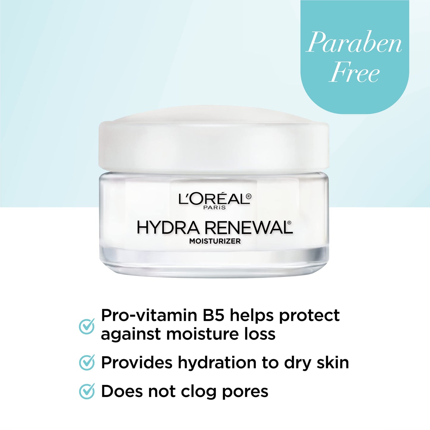 L'Oreal Paris Skincare Hydra-Renewal Face Moisturizer with Pro-Vitamin B5 for Dry Sensitive Skin, All-Day Hydration, 1.7 Oz Beauty & Personal Care L'Oreal Paris