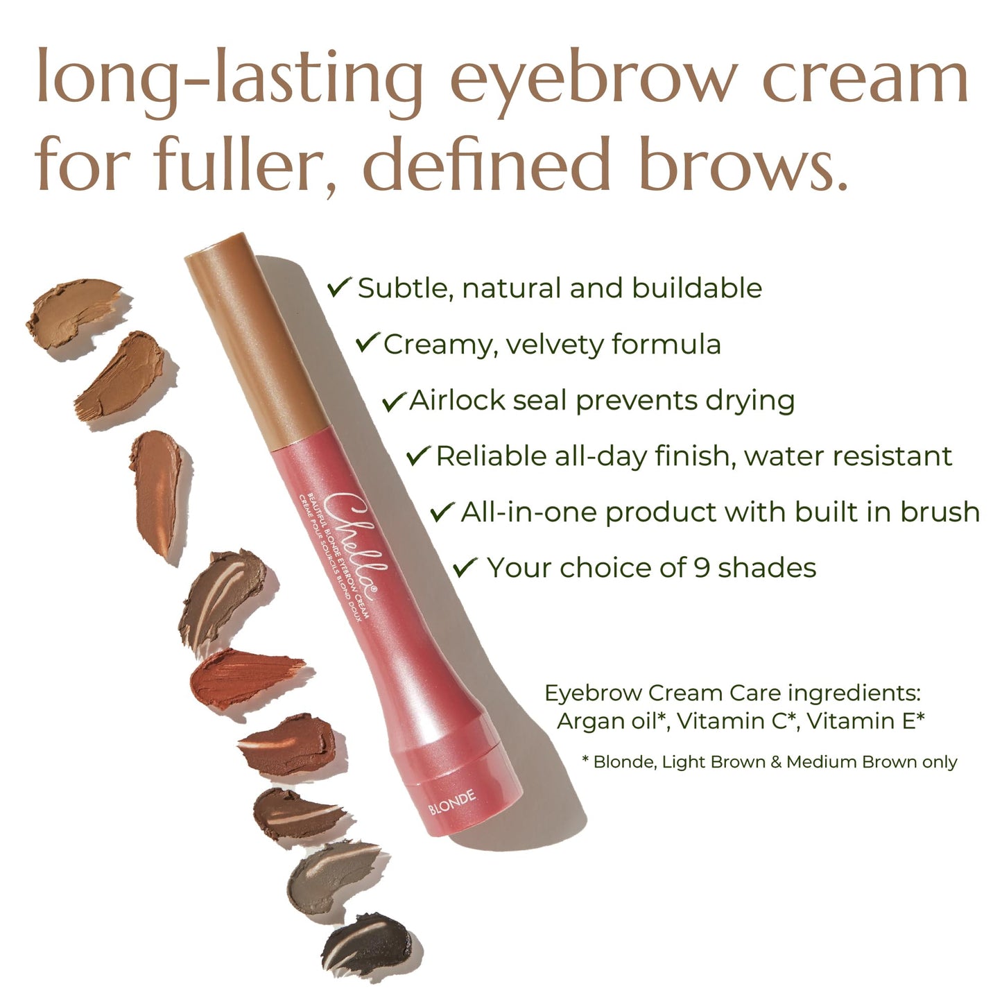 Chella Eyebrow Cream, Awesome Auburn - Vegan, Cruelty Free, Paraben Free, Gluten Free Eyebrow Pomade Makeup - Long Wearing, Velvet Consistency, Water Beauty & Personal Care Chella