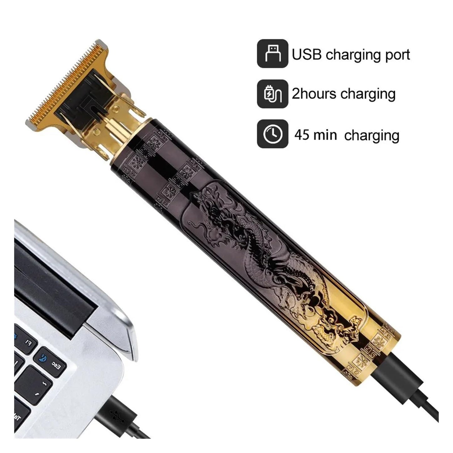 Razors Finishing Fading Blending Professional Hair Trimmer for Men Pro Beard Trimmer Electric Hair Clipper Lithium Hair Cutting Machine(HJ DragonA-no Beauty and Personal Care EWKYLSEM