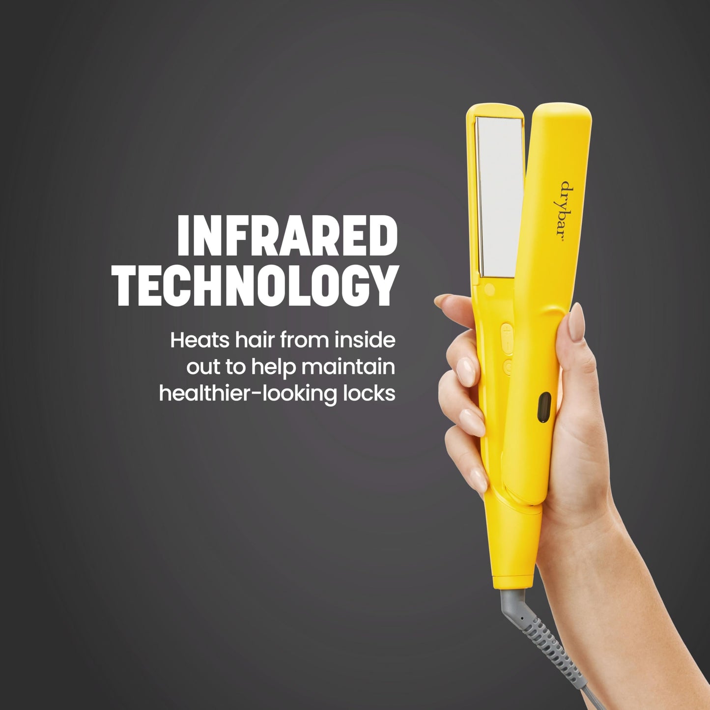 Drybar The Tress Press Straightening Iron 1" - Ionic Technology for Smooth, Shiny Hair - Straighten or Wrap Around Barrel to Create Curls, Waves, or Beauty & Personal Care Drybar