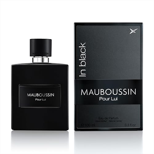 Mauboussin - Pour Lui In Black 100ml (3.3 Fl Oz) - Eau de Parfum for Men - Woody & Oriental Scents Beauty & Personal Care Mauboussin