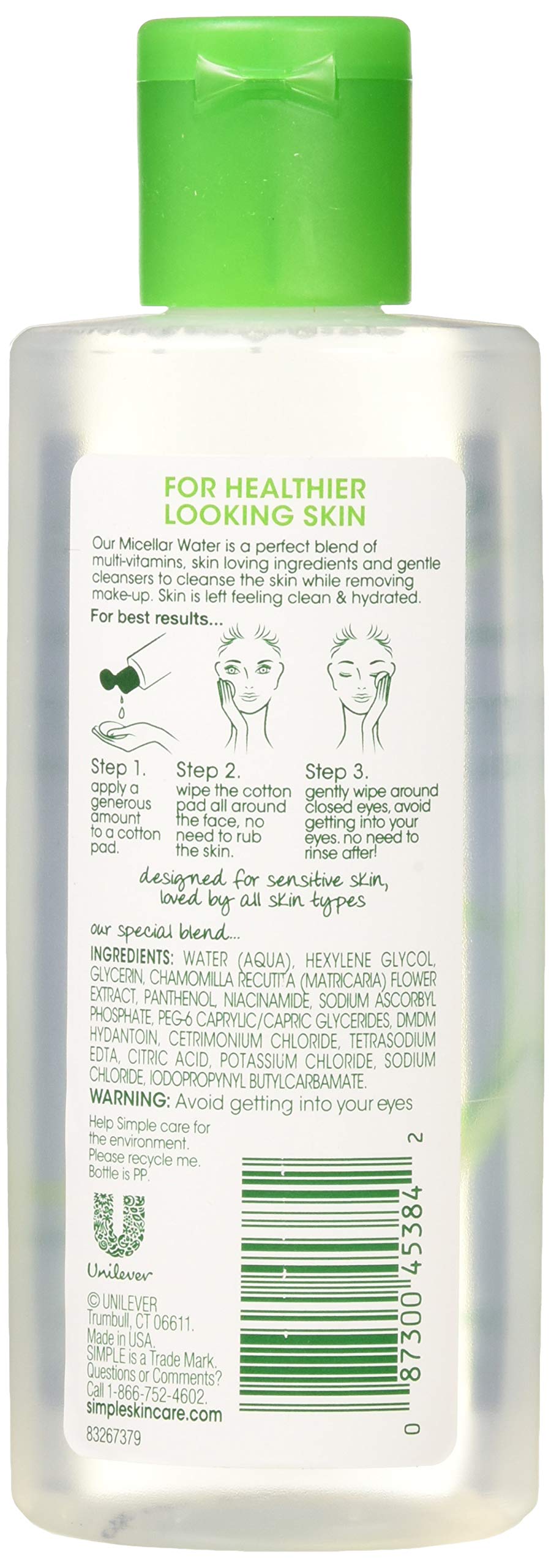 Simple Micellar Cleansing Water, 6.7 Ounce (3 Pack) Beauty & Personal Care Simple
