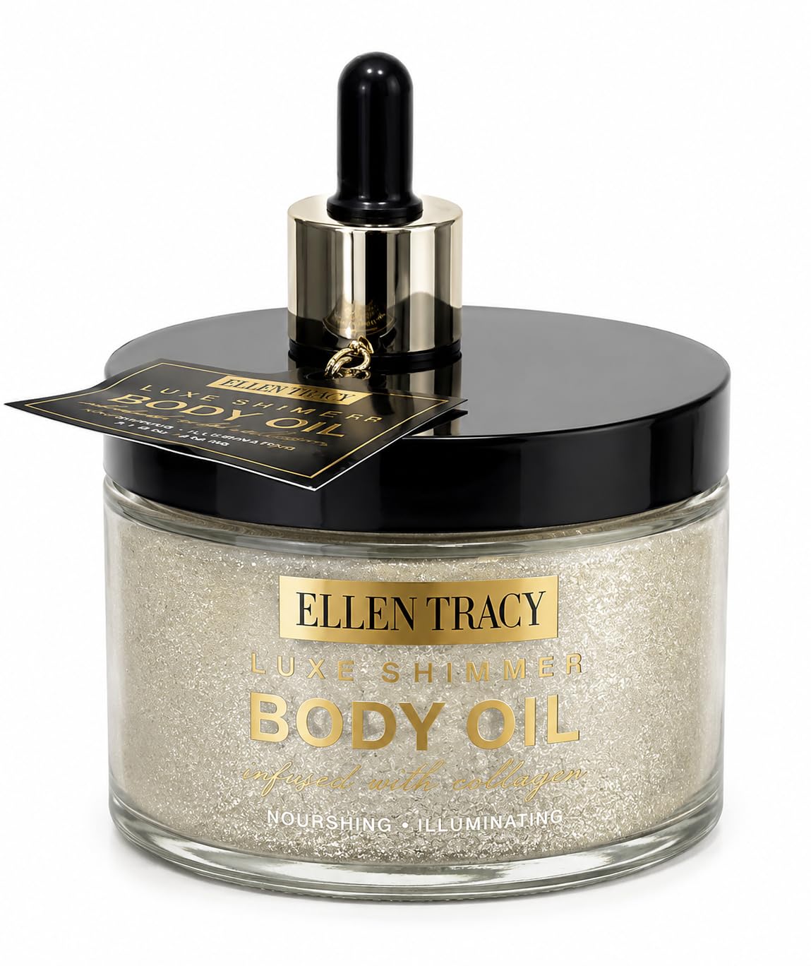 Ellen Tracy Luxe Shimmer Body Oil Infused with Collagen - Nourishing Illuminating Body Glow Beauty & Personal Care Ellen Tracy