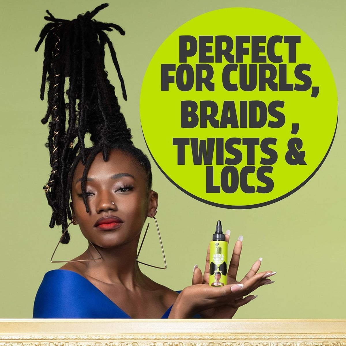 Pardon My Fro Hair & Scalp Oil For Women with Curly & Textured Hair 2 Fl Oz
