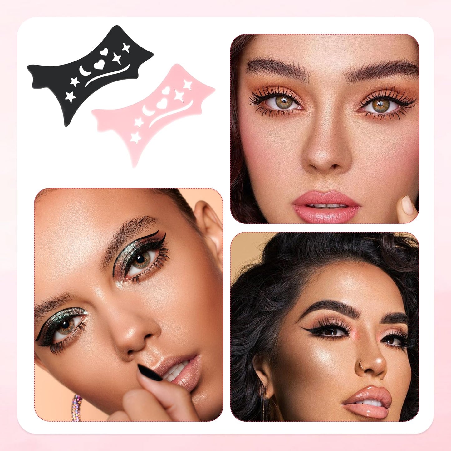 2 PCS Eyetour Eyeshadow Tool, Eyeshadow Assistant, Eyeshadows Stencils for Eyes, Perfect Eyeliner and Eyeshadows Application for Women Quick Make-Up Beauty & Personal Care ROBOHOOK