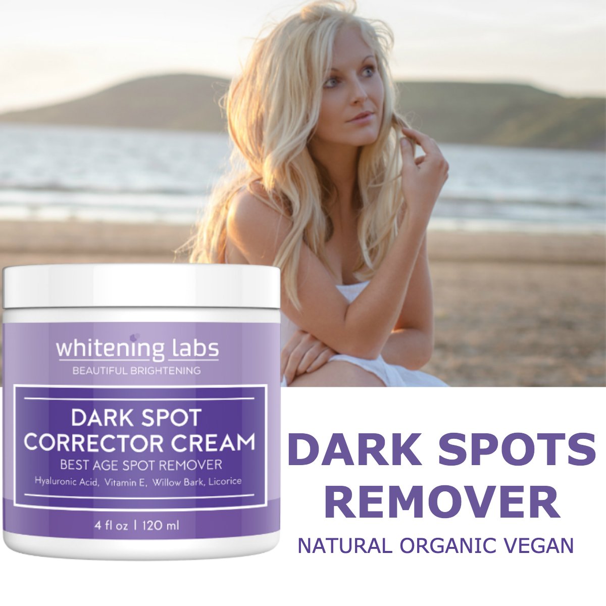 Whitening Labs Dark Spot Corrector - Anti-Aging Moisturizer for Face, Body, Sensitive Areas, Men & Women Beauty & Personal Care whiteninglabs