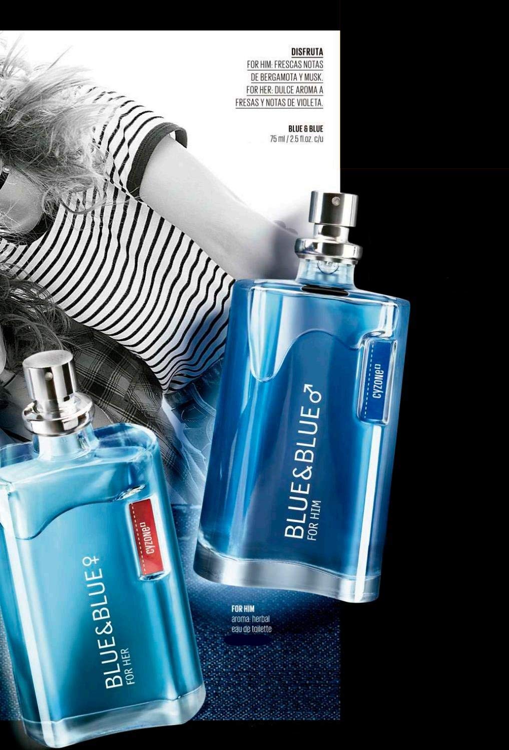 Cyzone Blue & Blue Eau de Parfum for Her and Eau de Toilette for Him Set, 2.5 fl. oz. Each Beauty & Personal Care Cyzone Esika
