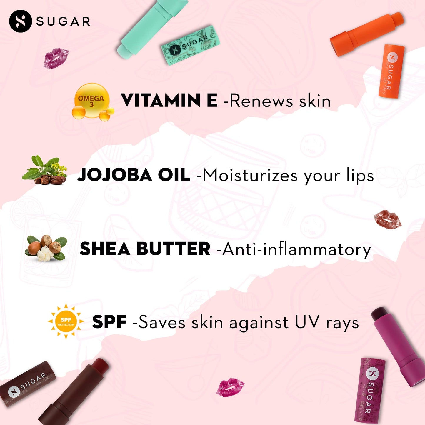 Sugar Tipsy Lips Moisturizing Balm (06 Mango Margarita) Beauty and Personal Care SUGAR Cosmetics