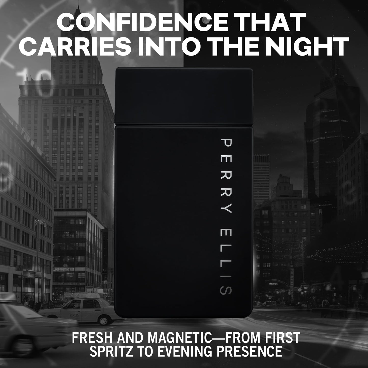 Perry Ellis Midnight Eau De Toilette Spray for Men - Mens Cologne, Long Lasting Perfume, EDT, Fragrance with Notes of Warm Woods, Cinnamon & Amber Beauty & Personal Care Perry Ellis