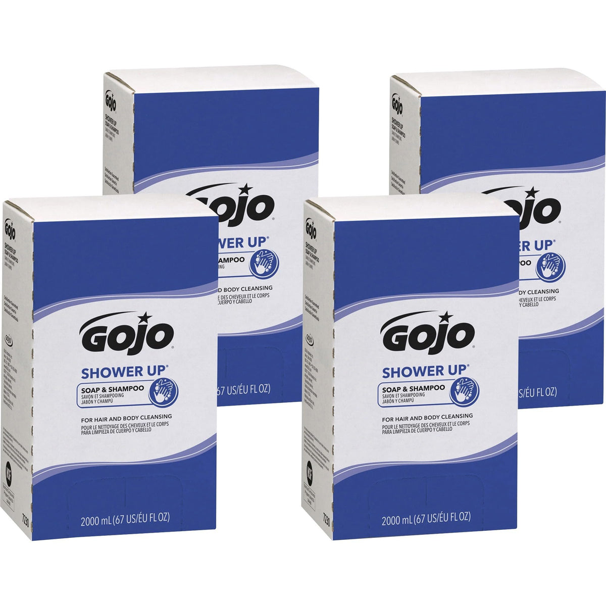 GOJO PRO TDX Soap & Shampoo Refill, Clean Scent, 4ct x 2000 mL - 7230-04