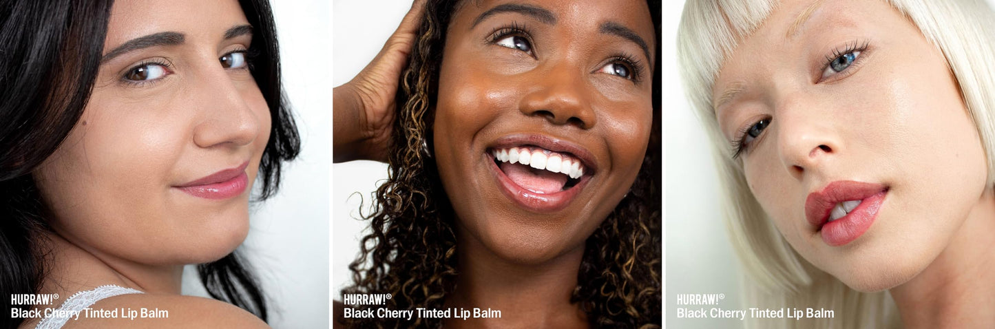 Hurraw! Black Cherry Tinted Lip Balm, 2 Pack: (Sheer Red Tint) Organic, Certified Vegan, Cruelty and Gluten Free. Non-GMO, 100% Natural Ingredients. Beauty & Personal Care HURRAW!