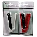 Folding Compact Travel Pocket HAIR BRUSH/COMB, 1 Red 1 White by Le Salon Beauty & Personal Care Le Salon