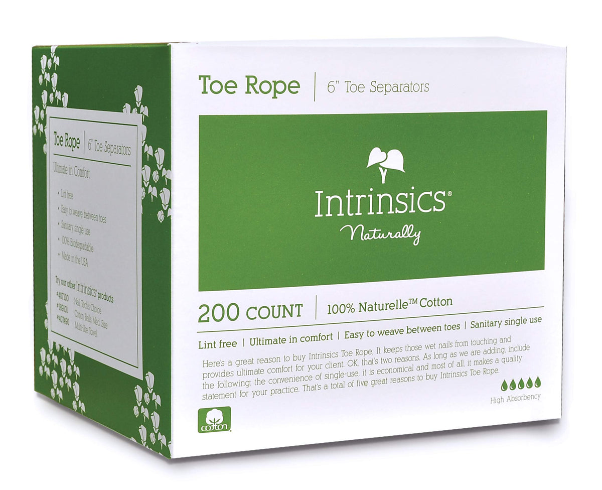 Intrinsics Toe Rope - 6", Cotton Toe Separators, 200 Count