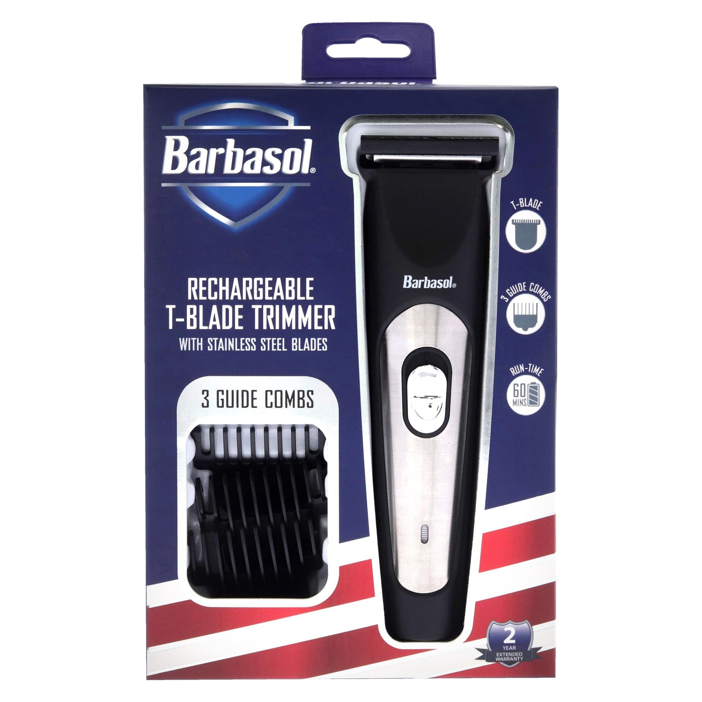 T-Blade Trimmer by Barbasol for Men - 4 Pc Trimmer Tblade, 3 Guides Beauty and Personal Care Barbasol