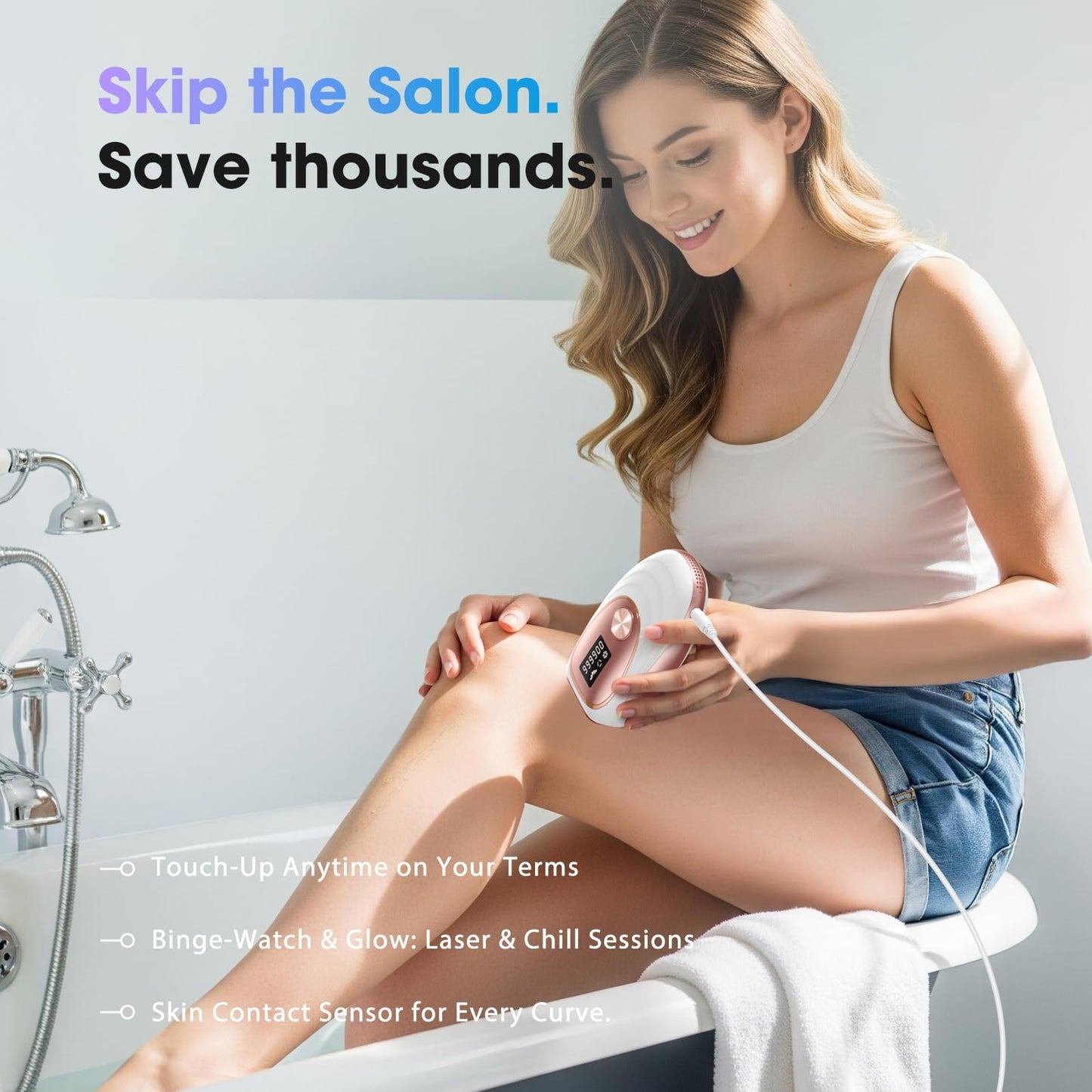 IPL Laser Hair Removal Device for Women & Men - Home 45°F Ice-Cooling Contact for Painless & Long-Lasting Results, 86% Hair Reduction in 3 Weeks Beauty and Personal Care Oreeth
