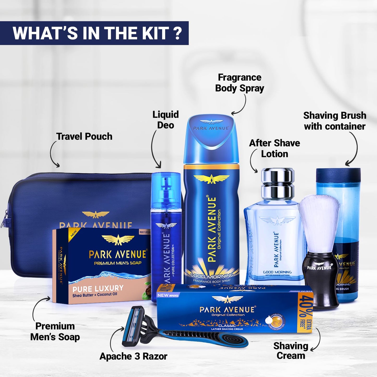 Park Avenue Grooming Kit for Men with Free Travel Pouch Inside Beauty and Personal Care PARK AVENUE