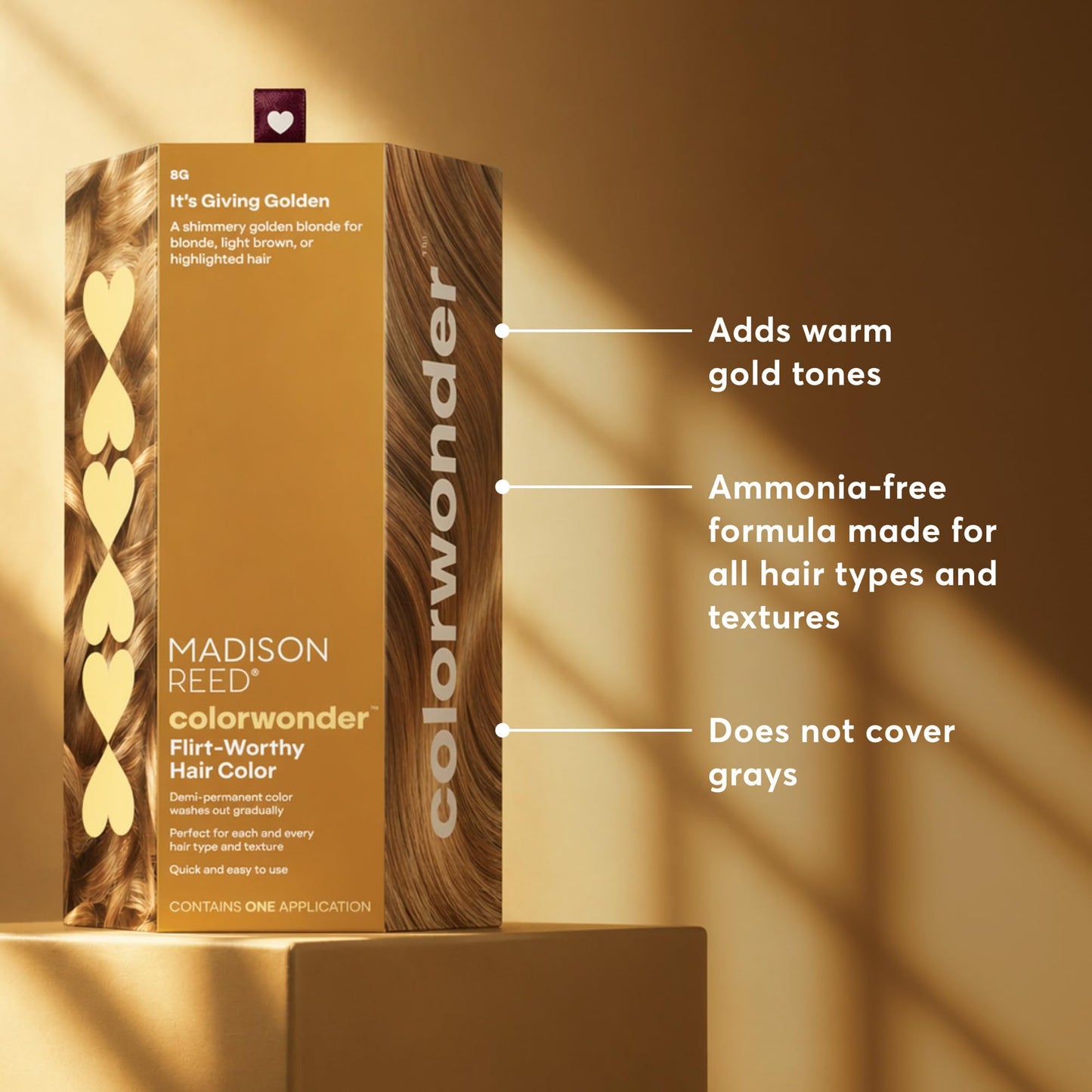 Madison Reed ColorWonder Demi-Permanent Hair Color Kit - 8G Light Golden (It's Giving Golden) | Adds Golden Warmth, Lasts 25 Washes, Ammonia-Free Beauty & Personal Care Madison Reed